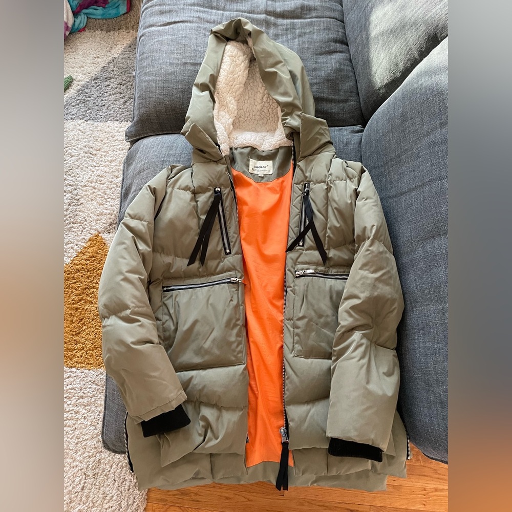 Orolay green puffer coat/jacket
